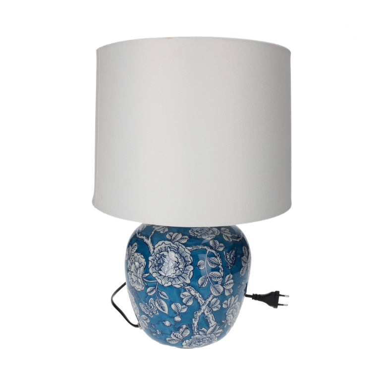 Lampada in ceramica blu